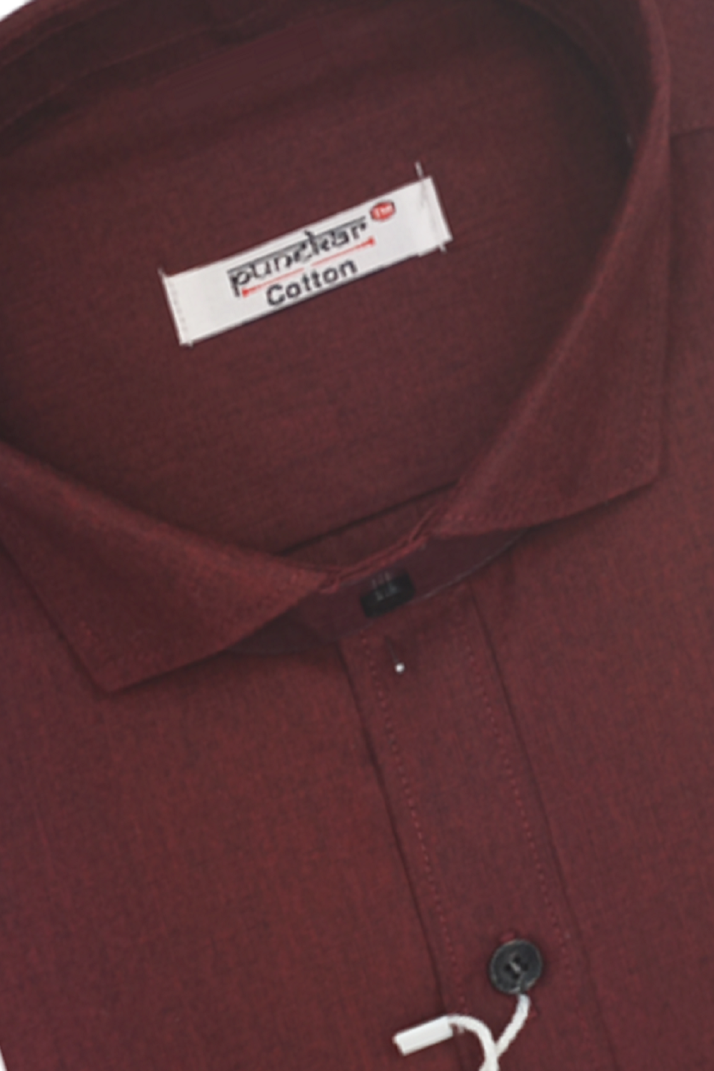 Cotton Tanmay Satin Maroon Color Full Sleeves Formal Shirt for Men's
