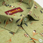 Green Leaf Color Printed Color Cotton Shirts