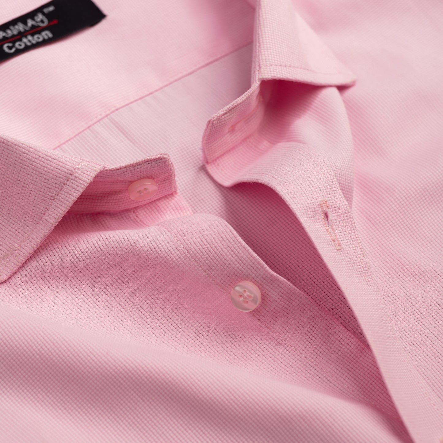 Rose Pink Color Mercerised Cotton Shirt For Men's