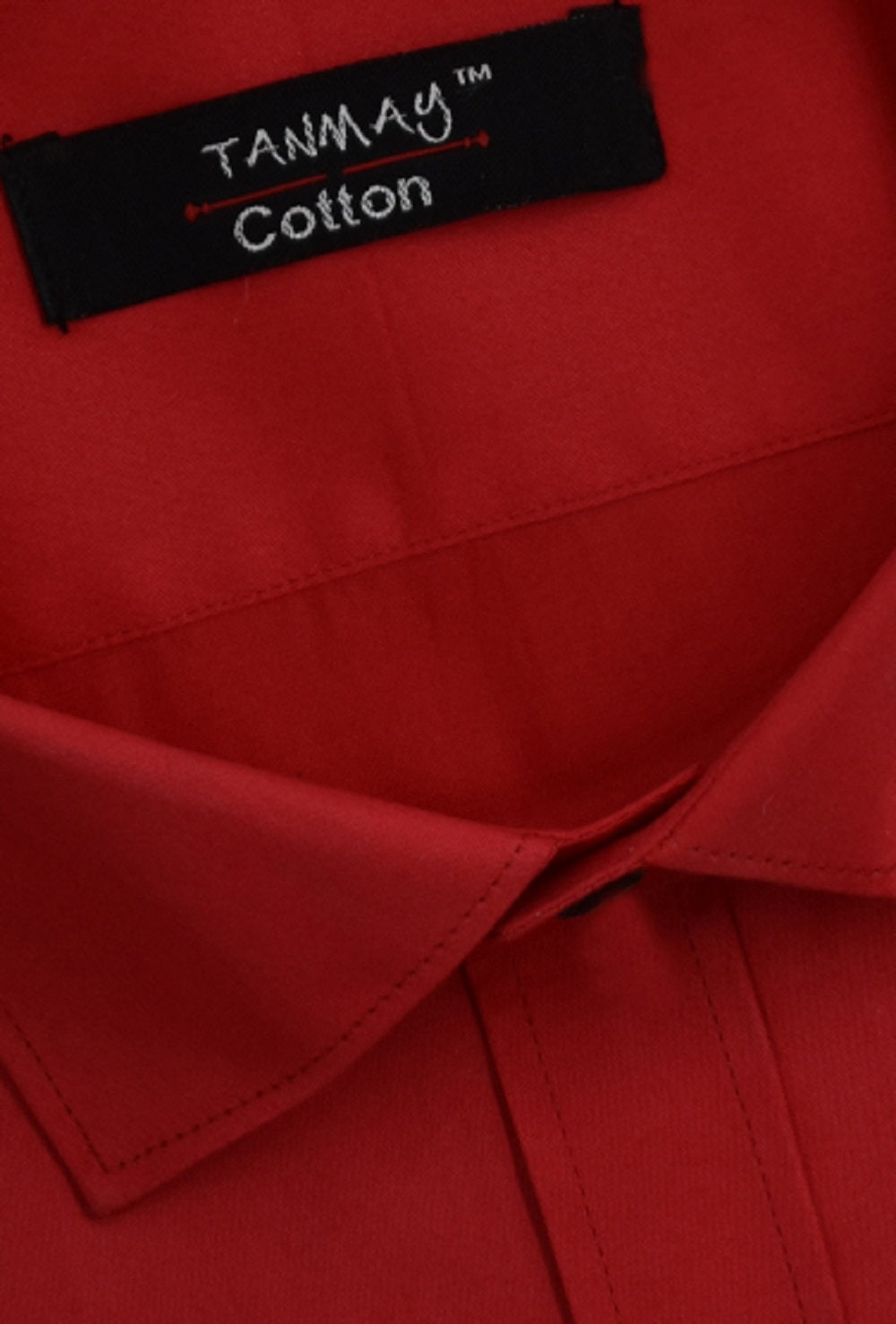 Cotton Tanmay Red Color Formal Shirt for Men's