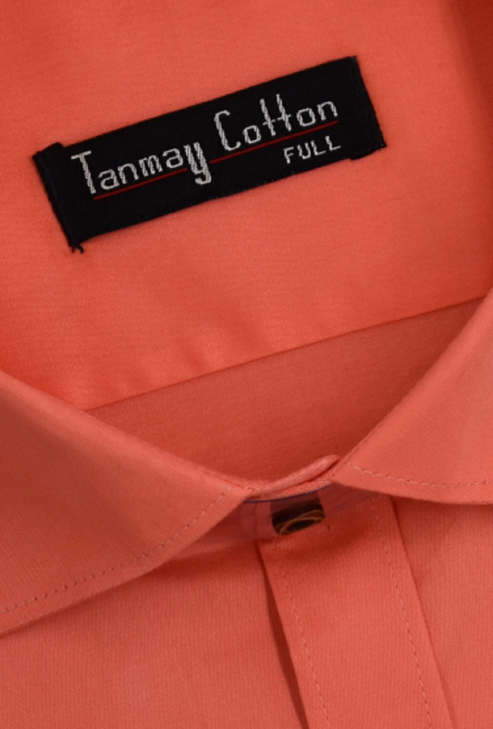 Cotton Tanmay Light Orange Color Formal Shirt for Men's