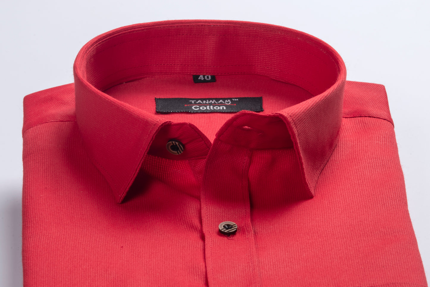 Red Color Mercerised Cotton Shirt For Men's