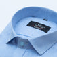 Cotton Tanmay Sky Blue Color Linen Fill Formal Cotton Shirt For Men's