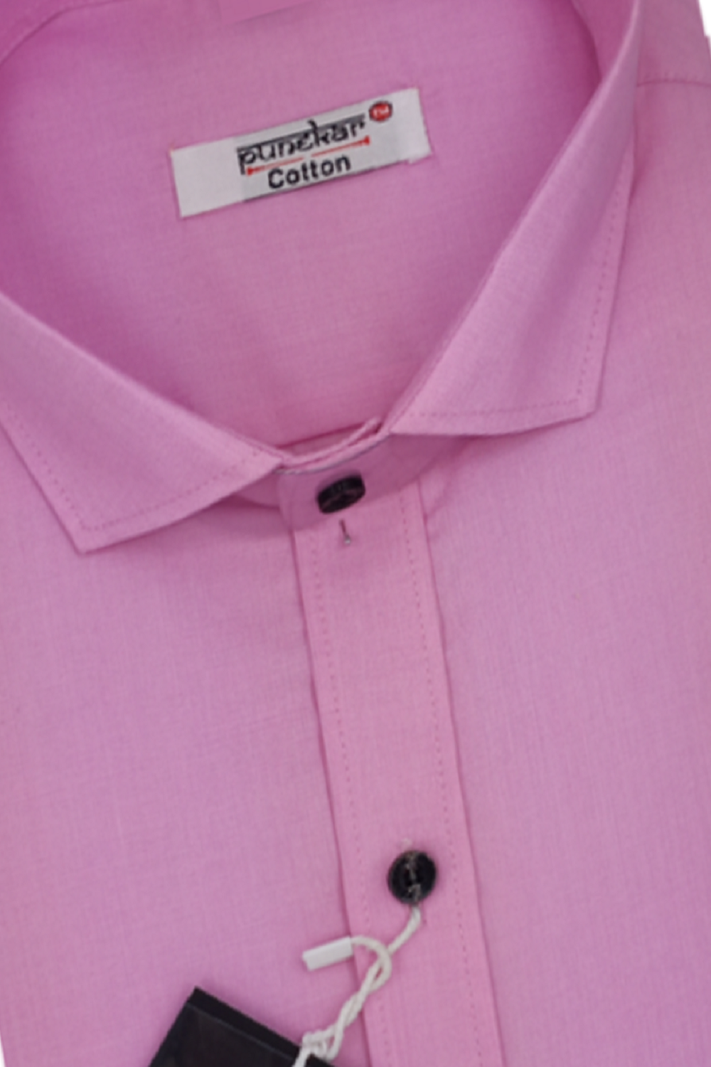 Cotton Tanmay Satin Pink Color Full Sleeves Formal Shirt for Men's